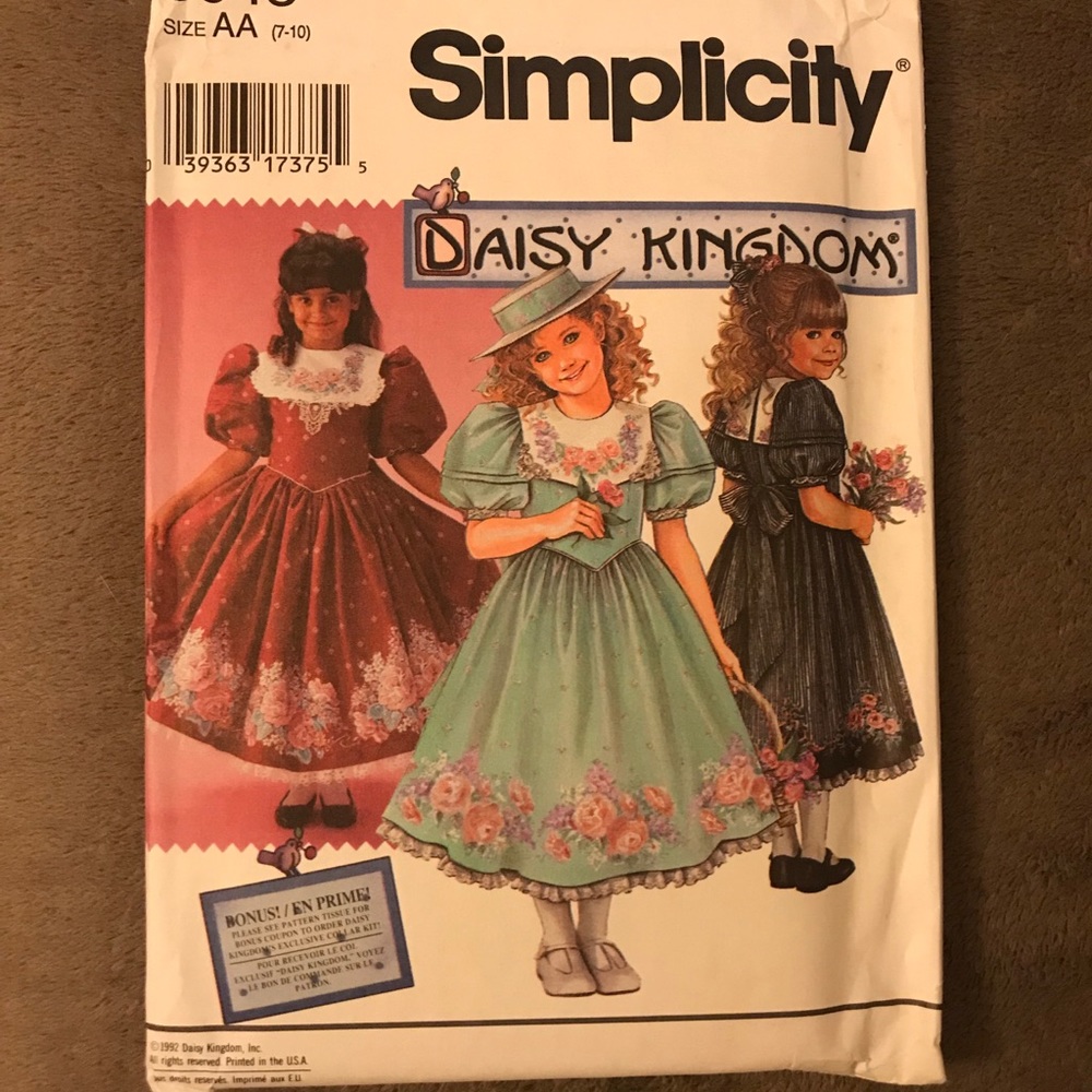Simplicity Sewing Pattern - Daisy Kingdom - Child